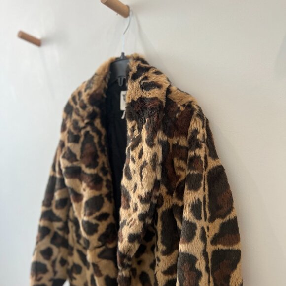 Faux Fur Animal Print Coat - Picture 4 of 4